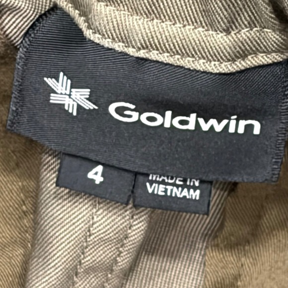 Goldwin Japan GL73352 Wide Tapered Pants Belted Elastic Waist Beige Outdoor Pant - Picture 8 of 10